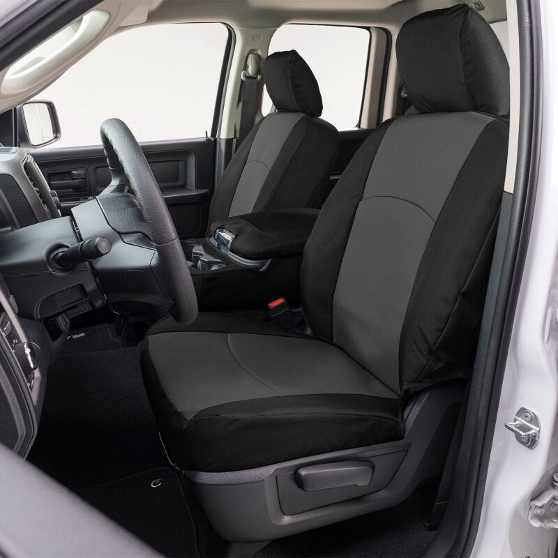 Covercraft 21-25 F150 XL Regular Cab Endura PrecisionFit Custom Front Row Seat Covers - Charcoal/Blk GTF4433ABENCB