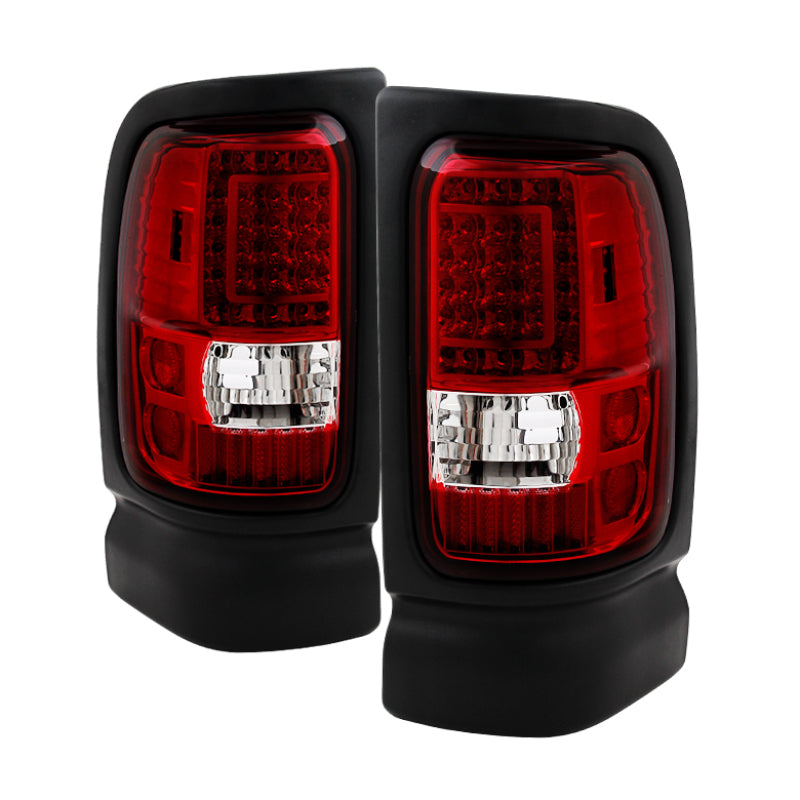 SPYDER Xtune Dodge Ram 1500 94-01 C-Shape LED Tail Lights Red Clear ALT-ON-DRAM94-G2-LED-RC 5081339