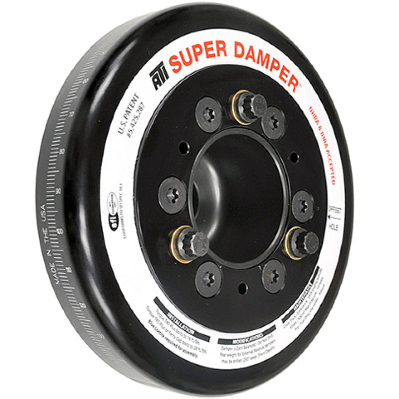 ATI Damper - 7.074in - Alum - Honda F20/F22 - Race - 6 Grv Rear Aluminum Pulley - 10 Percent UD ATI918465