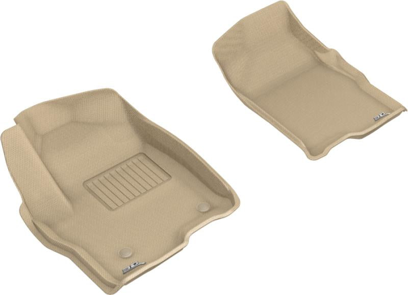 3D MAXpider 2019-2020 GMC/Chevrolet Sierra 1500/Silverado 1500 Kagu 1st Row Floormat - Tan L1GM02511502