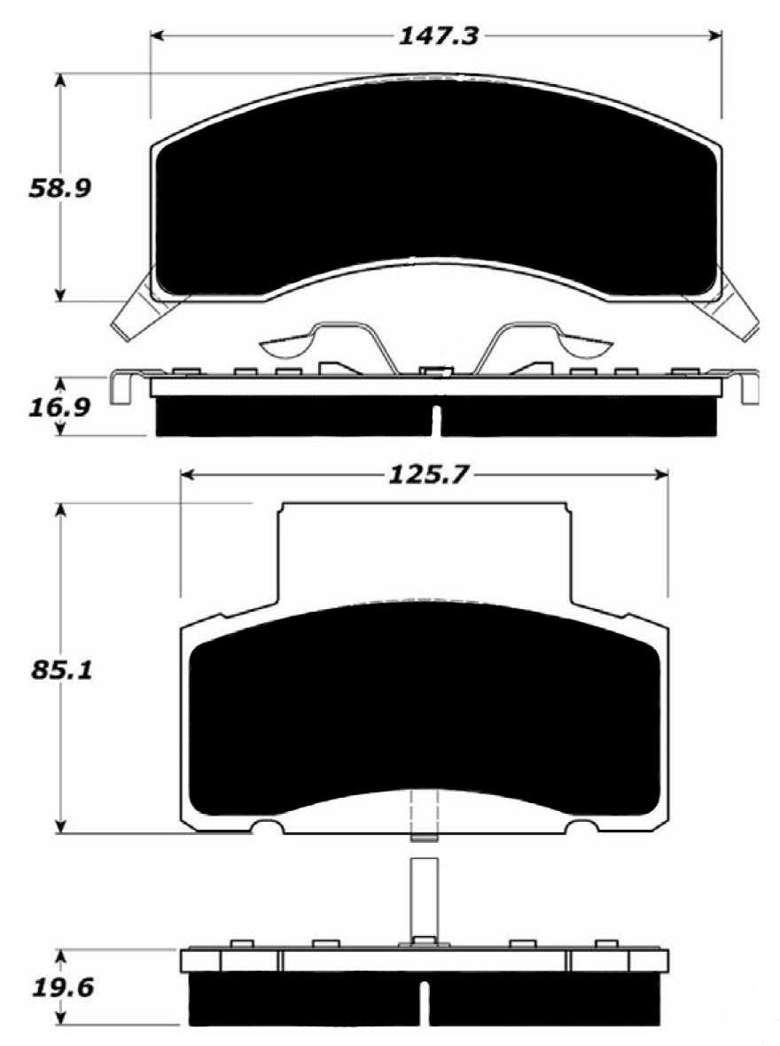 Porterfield Brake Pads for 1992 CHEVROLET C3500 2WD DRW Rear Drum