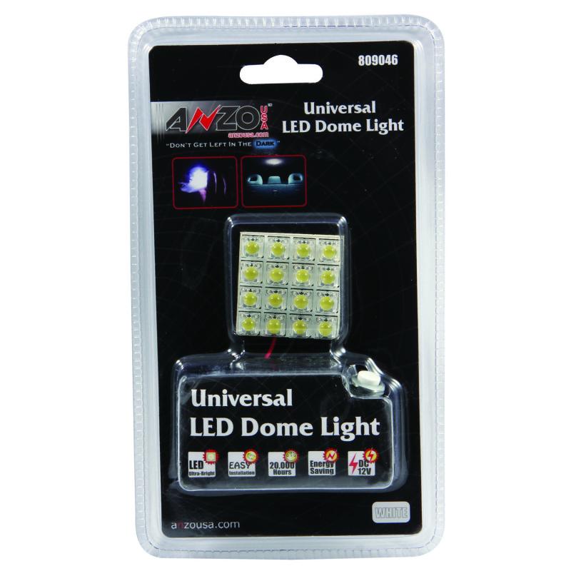 ANZO LED Dome Light Universal LED Dome Light - 16 High Powered LED Universal 1.25in x 1.25in 809046