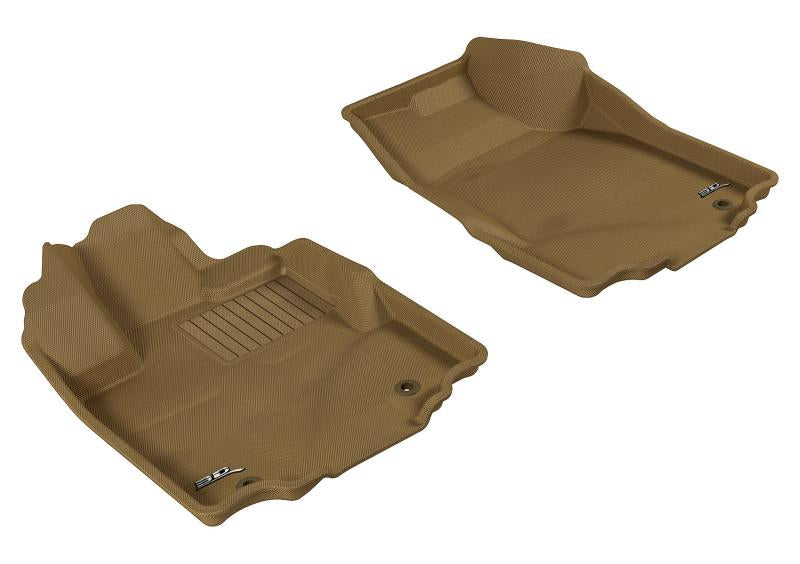 3D MAXpider 2006-2014 Honda Ridgeline Kagu 1st Row Floormat - Tan L1HD03911502