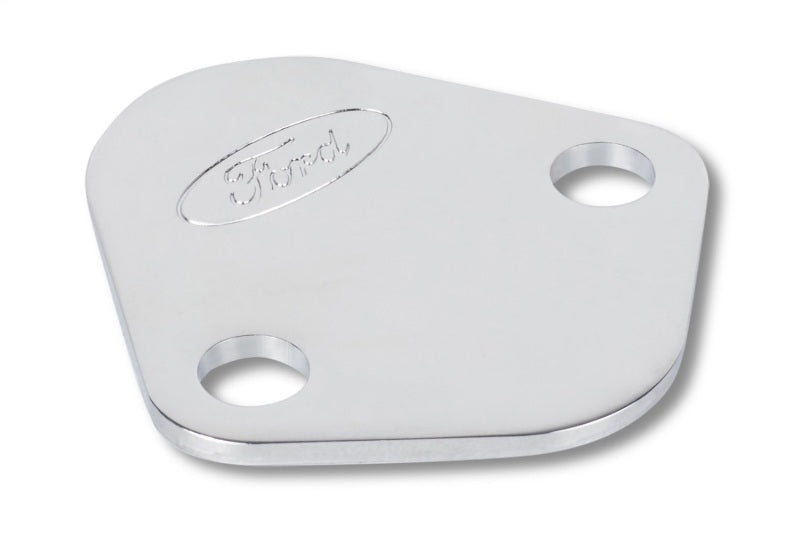 Ford Fuel Pump Block-Off Plate Chrome w/Ford Logo FRD302-290