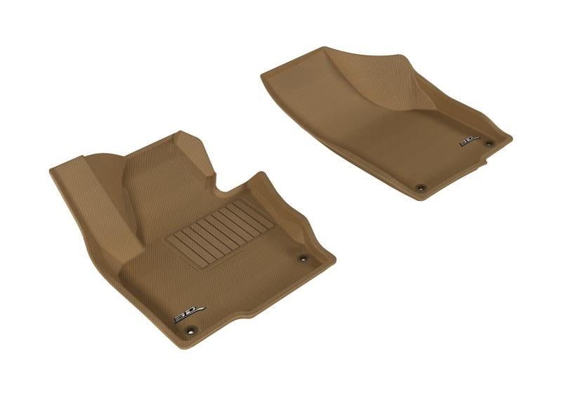 3D MAXpider 2009-2019 Volkswagen Tiguan/Tiguan Limited Kagu 1st Row Floormat - Tan L1VW02111502