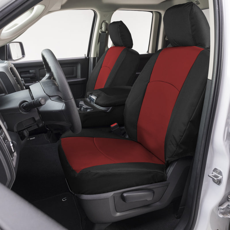 Covercraft 23-25 Ford F250-F550 Endura PrecisionFit Custom Front Row Seat Covers - Red/Black GTF4434ABENRB
