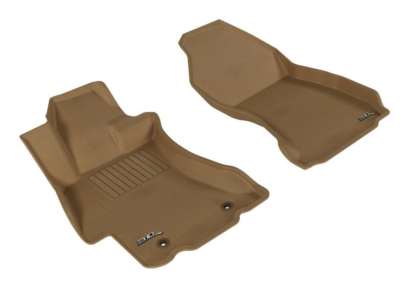 3D MAXpider 2012-2019 Subaru Impreza/XV Crosstrek/WRX/Sti Kagu 1st Row Floormat - Tan L1SB00811502