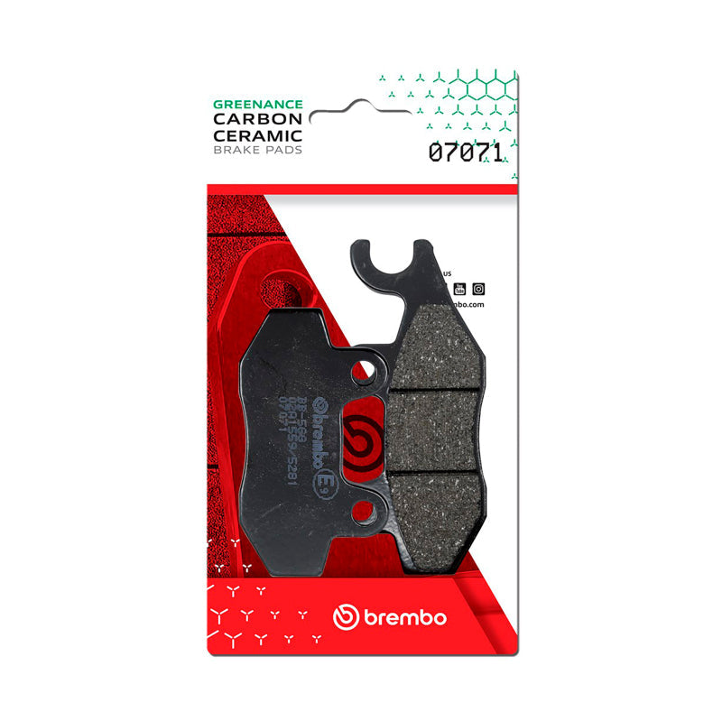 Brembo OE Piaggio Beverly/Suzuki An Burgman/Suzuki Uh/Yamaha Tzr Carbon Ceramic Brake Pad - Rear 07071