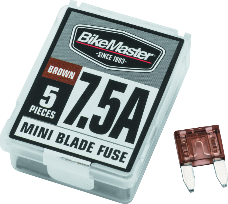 BikeMaster 5Piece 7.5A Replacement Mini Blade Fuse 152443
