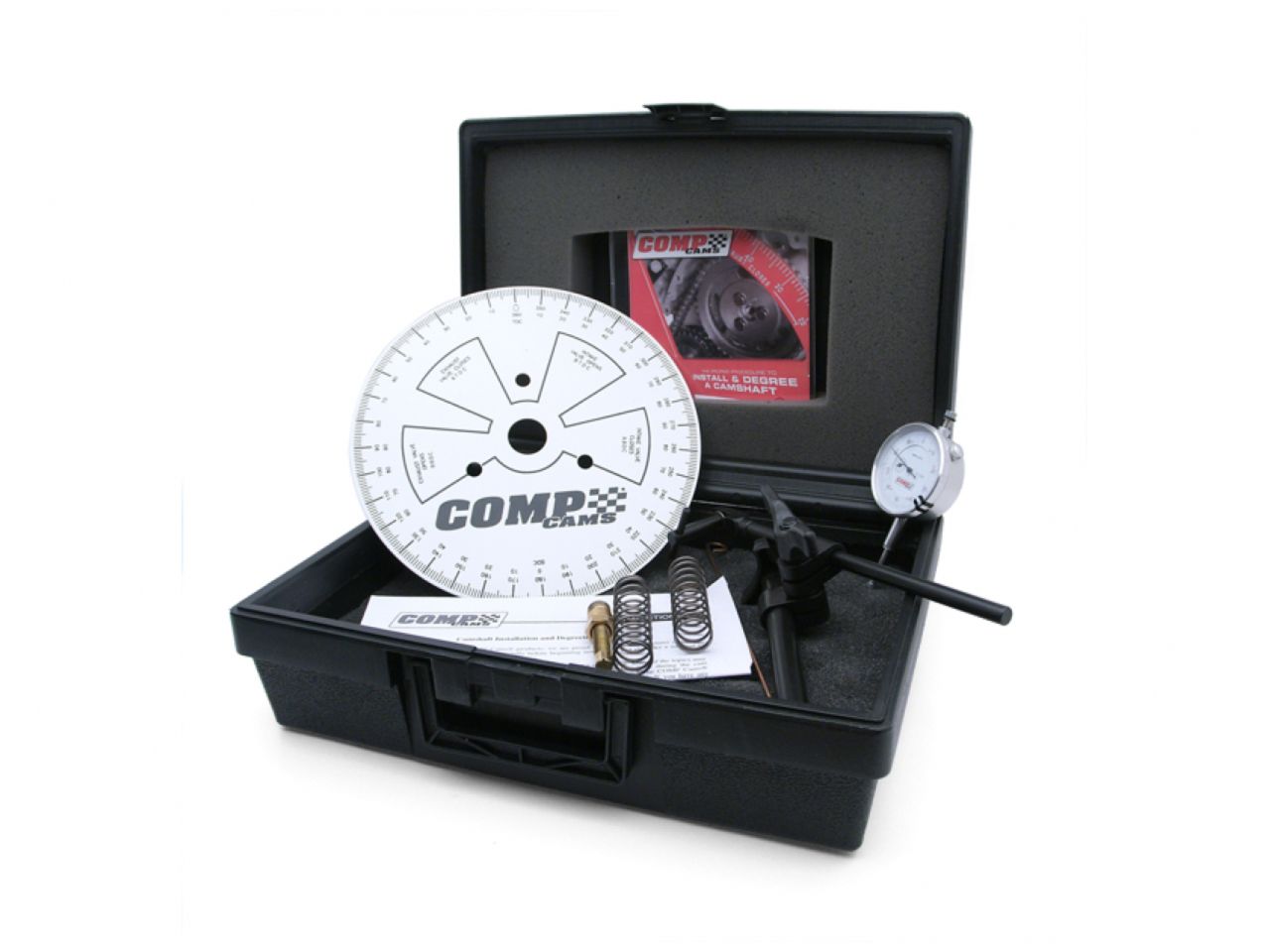 Comp Cams Camshaft Degree Kit, 9 in. Diameter, Dial Indicator, Piston Stop