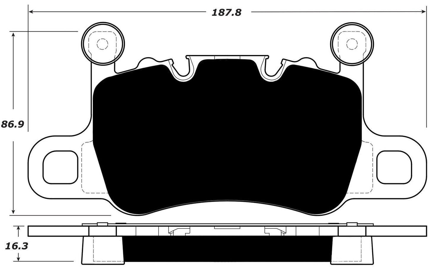 Porterfield Brake Pads for 2014 PORSCHE Cayman GT4