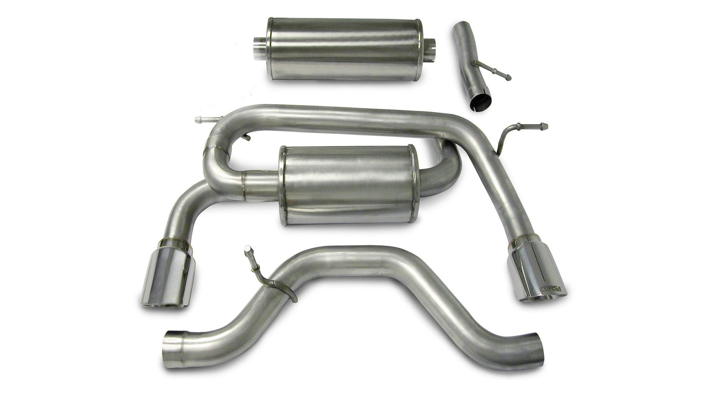 Corsa Sport / 3.0 in Cat-Back 4.0 in Single Tips | 2006-2008 Hummer H3 3.5L, 3.7L V6 I5 (14212)