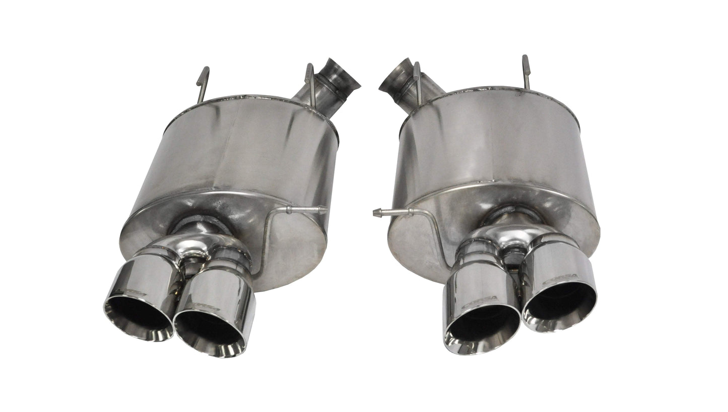 Corsa Sport / 3.0 in Axle-Back 4.0 in Twin Tips | 2013-2014 Ford Mustang GT500 (14321)