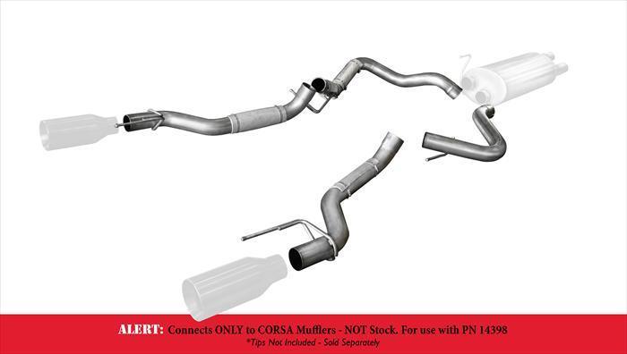 Corsa Muffler to Cat-Back / 3.0 in Axle Pipes | 2017-2020 Ford F-150 EcoBoost Raptor 3.5T (14399)