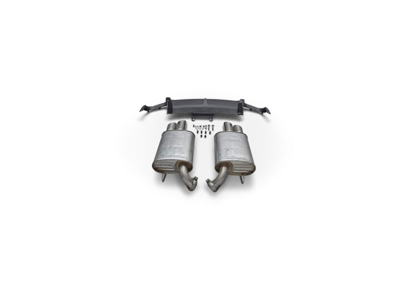 Ford Racing 2013-2014 Mustang GT Axle Back QUAD TIP Mufflers with Rear Lower VALENCE M-5230-MSVTCD