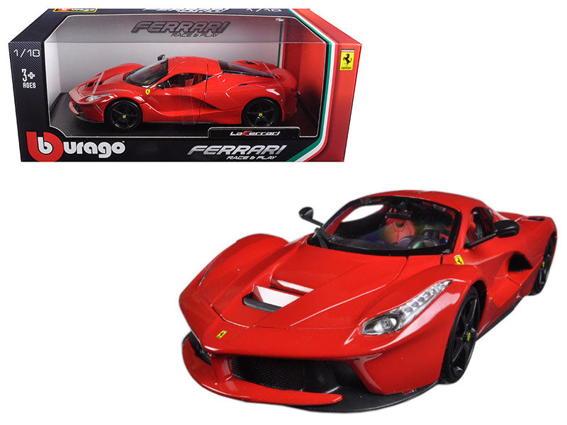 Ferrari LaFerrari F70 Red with Black Wheels 1/18 Diecast Model Car by Bburago free shipping USA