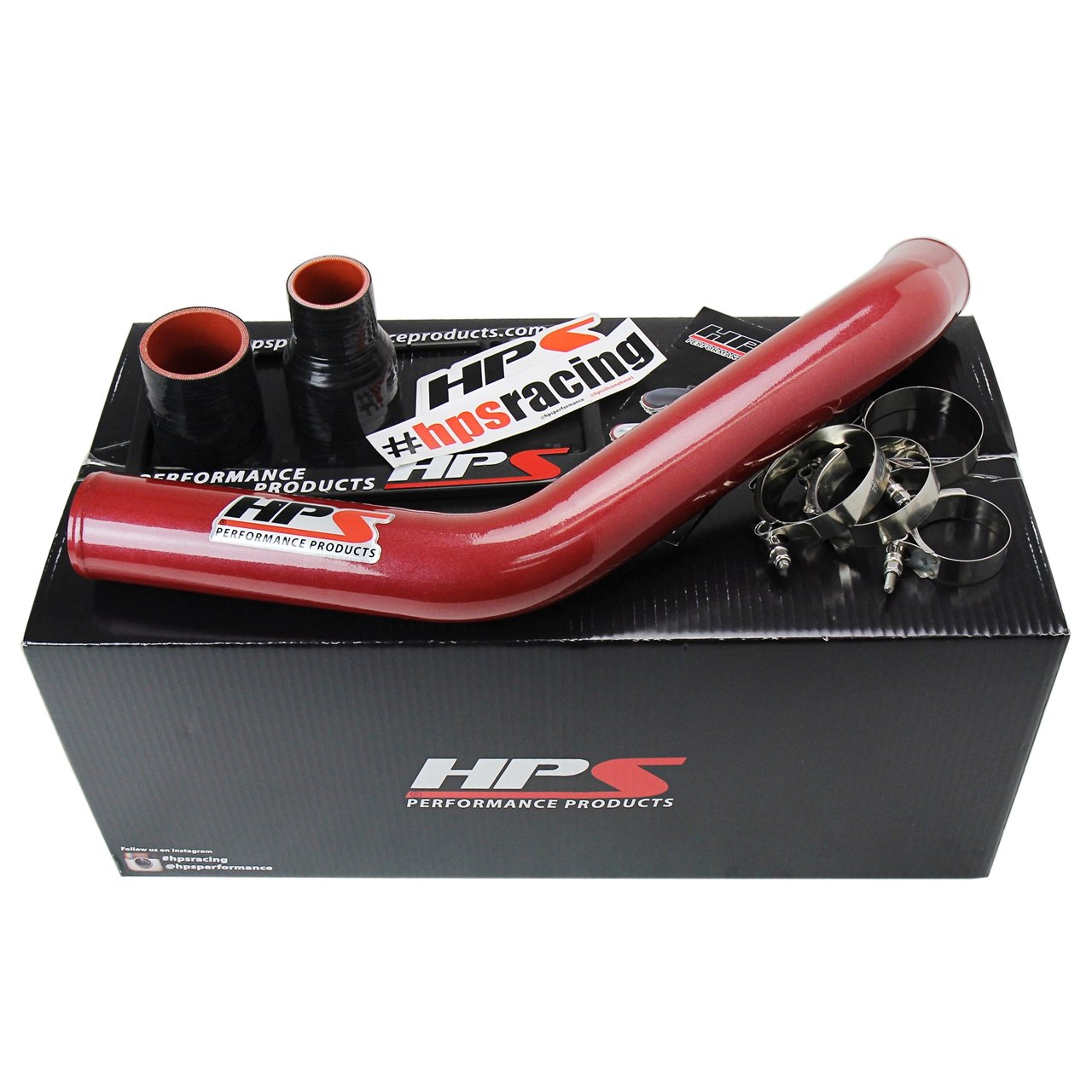 HPS Performance HPS 2.5" Upper Intercooler Pipe UICP, 08-15 Mitsubishi Lancer EVO X Turbo, Red