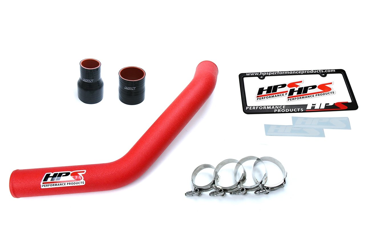 HPS Performance Products HPS 2.5" Upper Intercooler Pipe UICP, 08-15 Mitsubishi Lancer EVO X Turbo, Wrinkle Red