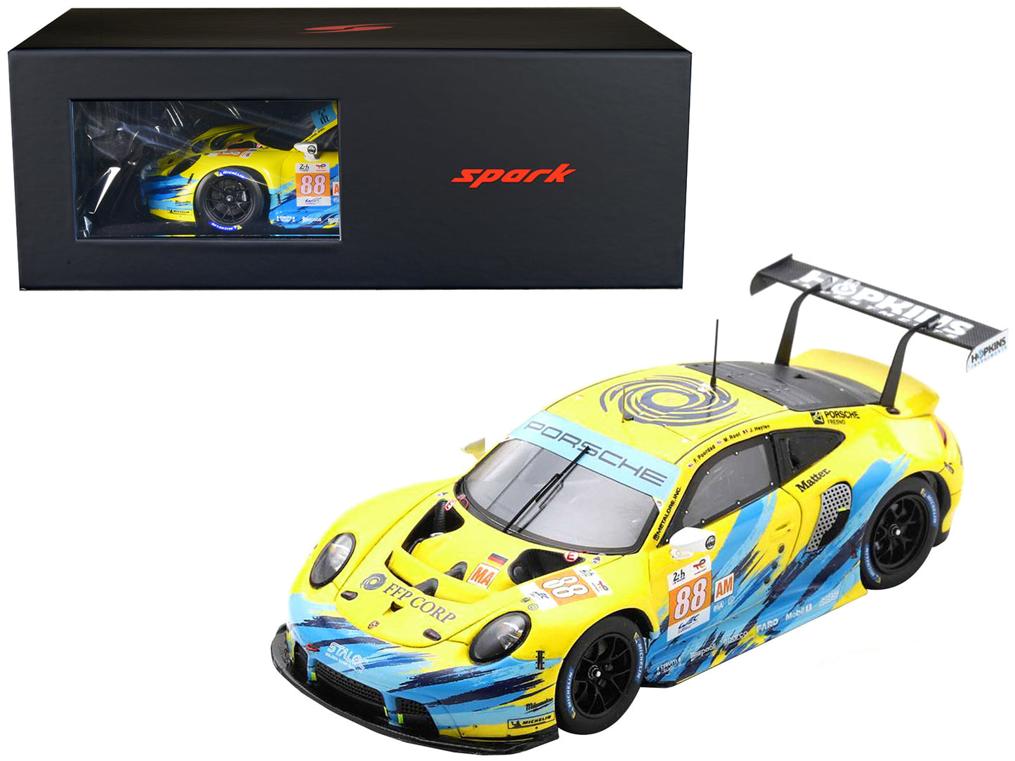 Porsche 911 RSR-19 #88 Fred Poordad - Maxwell Root - Jan Heylen "Dempsey-Proton Racing" GTE Am "24 Hours of Le Mans" (2022) with Acrylic Display Case 1/18 Model Car by Spark free shipping USA