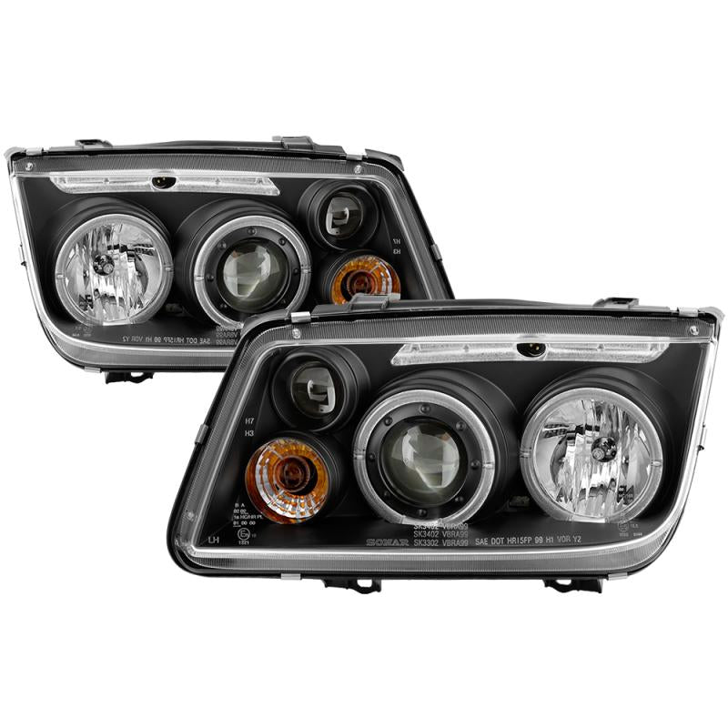 Spyder Volkswagen Jetta 99-05 Projector HeadlightsLED Halo Blk PRO-YD-VJ99-HL-BK 5012258