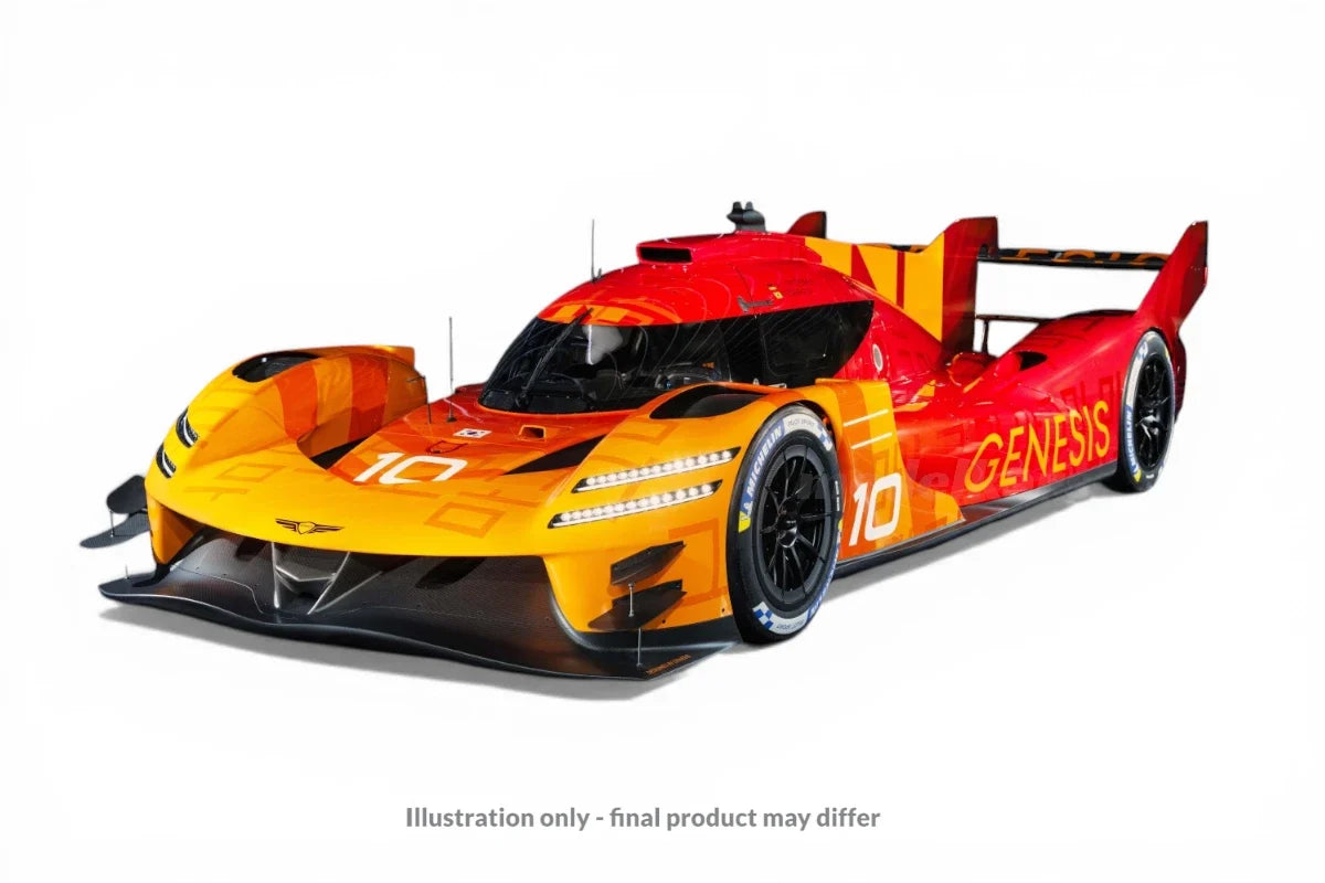 Spark-Model Genesis GMR-001 Orange and Red 1:18 WITH DISPLAY