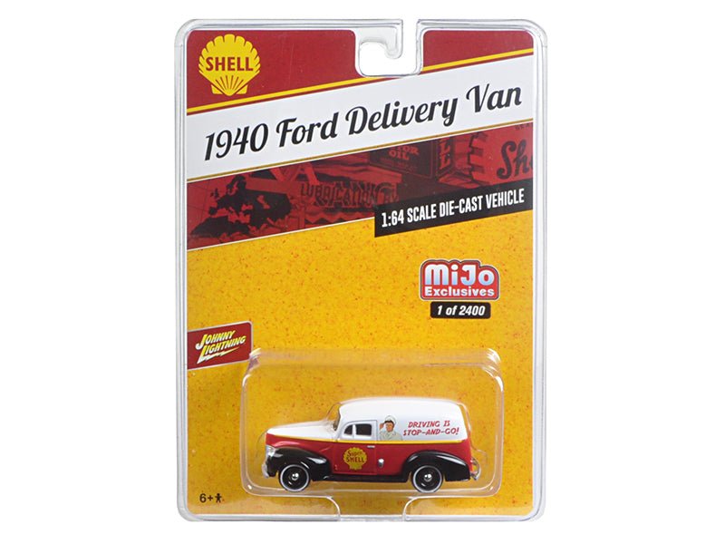 1940 Ford Delivery Van "Shell" 1/64 Diecast Model Car by Johnny Lightning free shipping USA