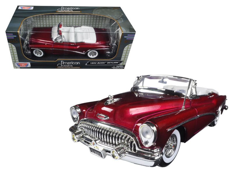 1953 Buick Skylark Burgundy 1/18 Diecast Model Car by Motormax free shipping USA