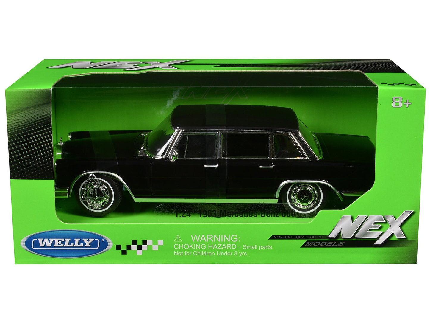 1963 Mercedes-Benz 600 Black "NEX Models" Series 1/24 Diecast Model Car by Welly free shipping USA