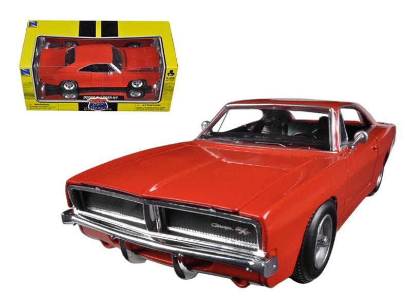 1969 Dodge Charger R/T Orange "Muscle Car Collection" 1/25 Diecast Model Car by New Ray free shipping USA
