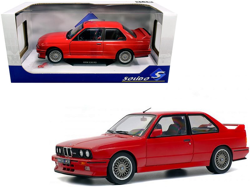 1986 BMW E30 M3 Red 1/18 Diecast Model Car by Solido free shipping USA