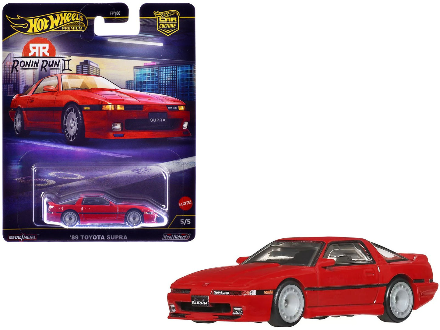 1989 Toyota Supra RHD (Right Hand Drive) Red "Ronin Run II" Series Diecast Model Car by Hot Wheels free shipping USA