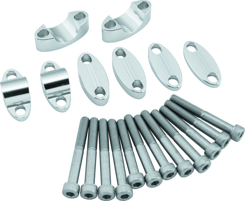 BikeMaster Aluminum Handlebar Risers 1-1/8in - Silver 151990