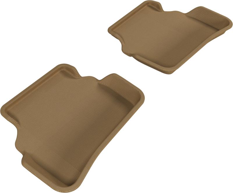 3D MAXpider 2008-2014 Mercedes-Benz C-Class Sedan W204 Kagu 2nd Row Floormats - Tan L1MB00921502