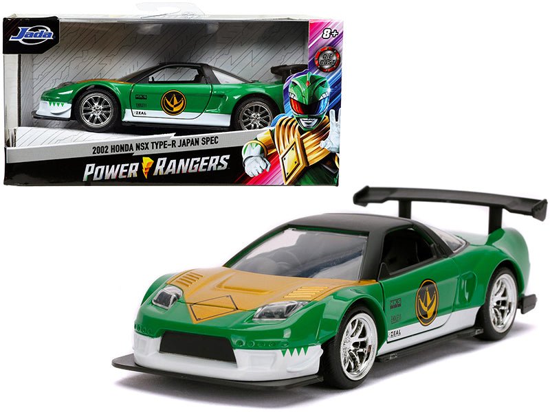 2002 Honda NSX Type-R Japan Spec Green Ranger "Power Rangers" 1/32 Diecast Model Car by Jada free shipping USA