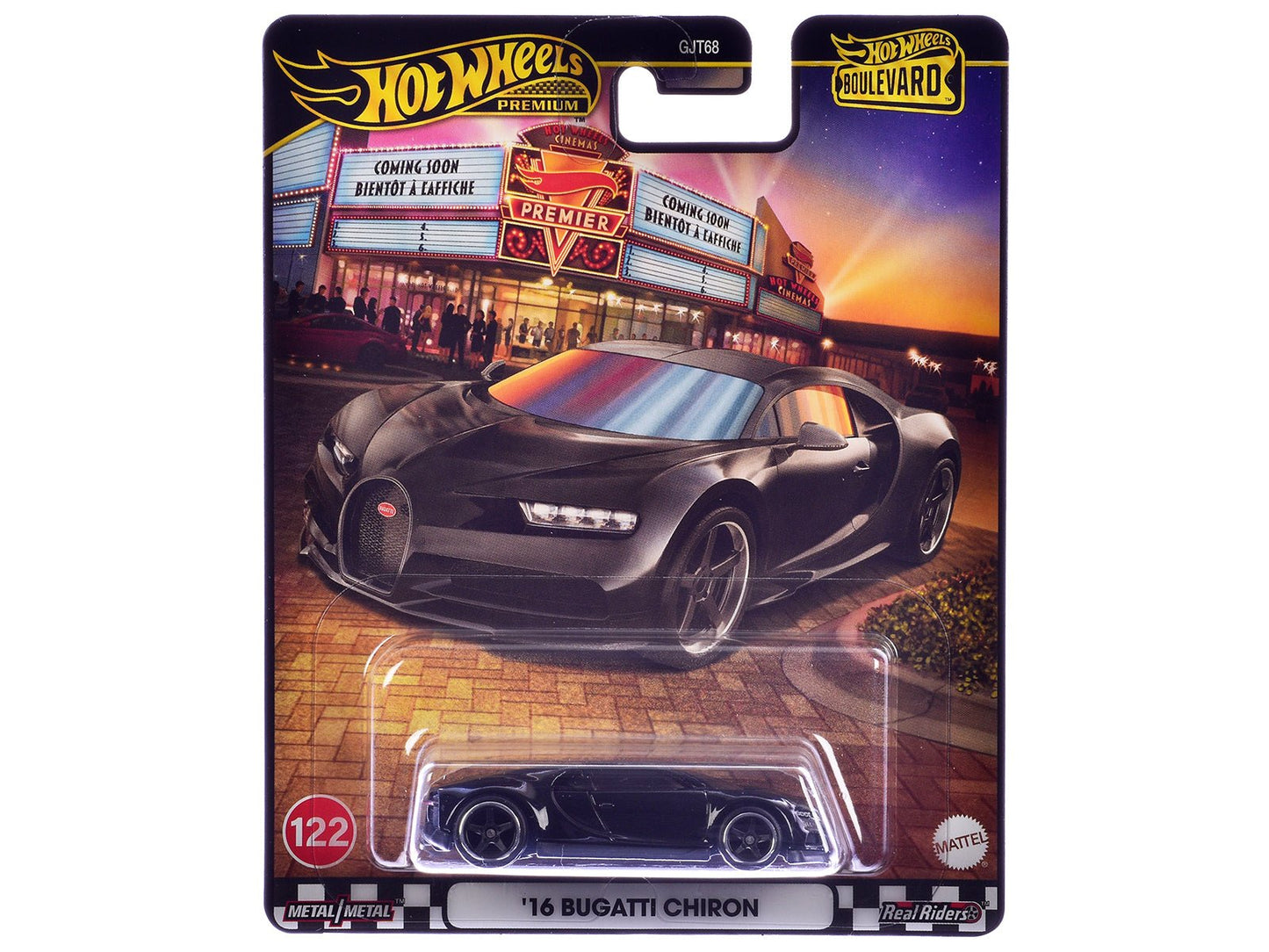2016 Bugatti Chiron Black "Boulevard" Series Diecast Model Car by Hot Wheels free shipping USA