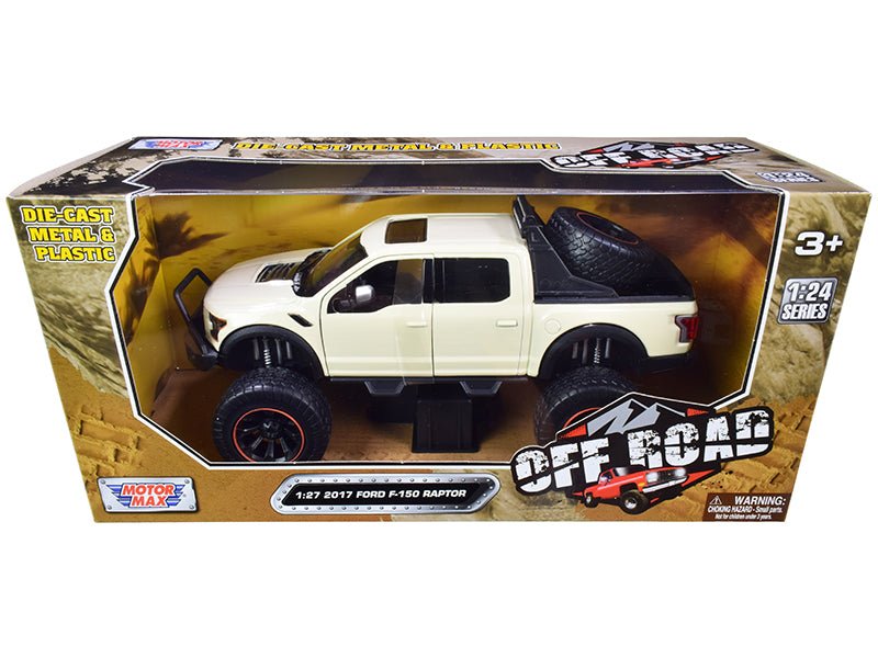 2017 Ford F-150 Raptor Off-Road Pickup Truck Cream 1/27 Diecast Model Car by Motormax free shipping USA