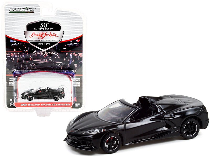 2020 Chevrolet Corvette C8 Stingray Convertible Black (Lot #3003) Barrett Jackson "Scottsdale Edition" Series 8 1/64 Diecast Model Car by Greenlight free shipping USA