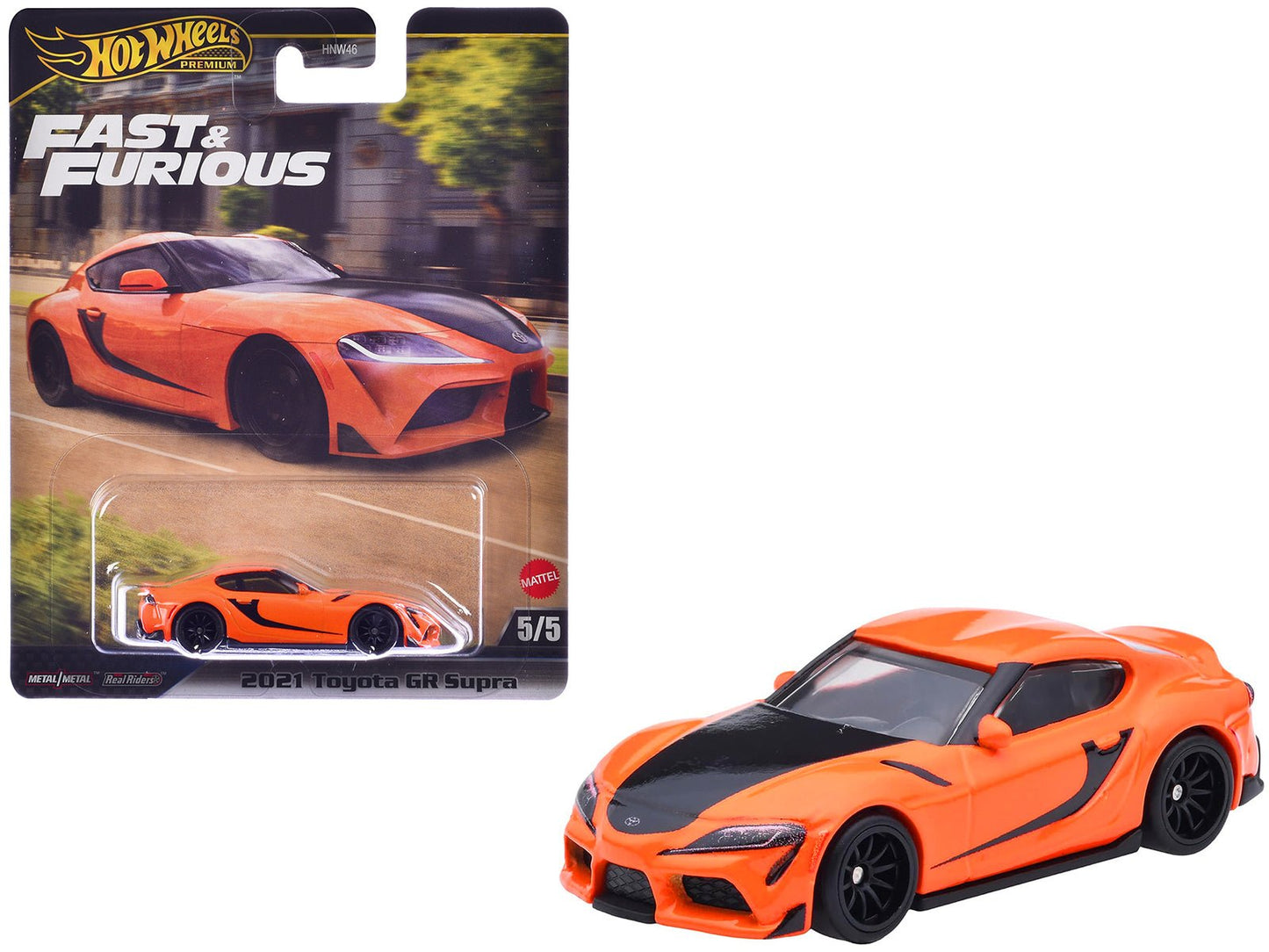 2021 Toyota GR Supra Orange and Black "F9" (2021) Movie "Fast & Furious" Series Diecast Model Car by Hot Wheels free shipping USA