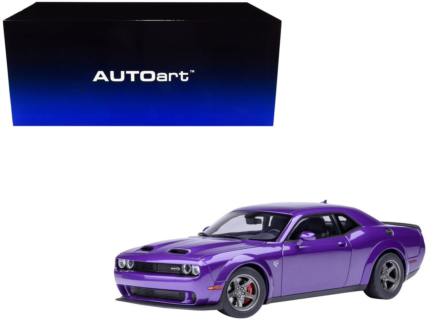 2023 Dodge Challenger SRT Super Stock Plum Crazy Purple 1/18 Model Car by Autoart free shipping USA