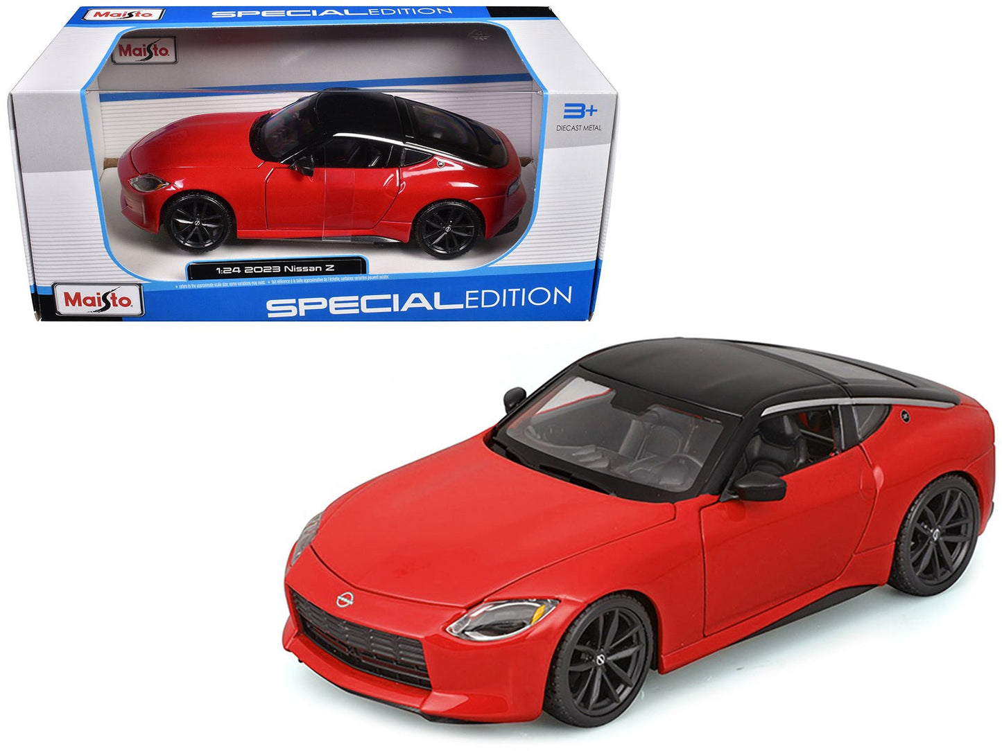2023 Nissan Z Red with Black Top "Special Edition" Series 1/24 Diecast Model Car by Maisto free shipping USA