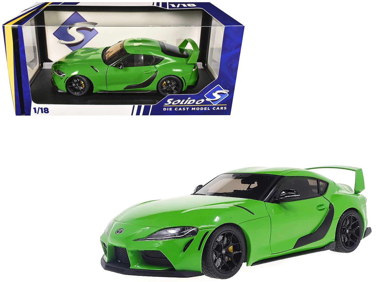 2023 Toyota GR Supra "StreetFighter" Green 1/18 Diecast Model Car by Solido free shipping USA