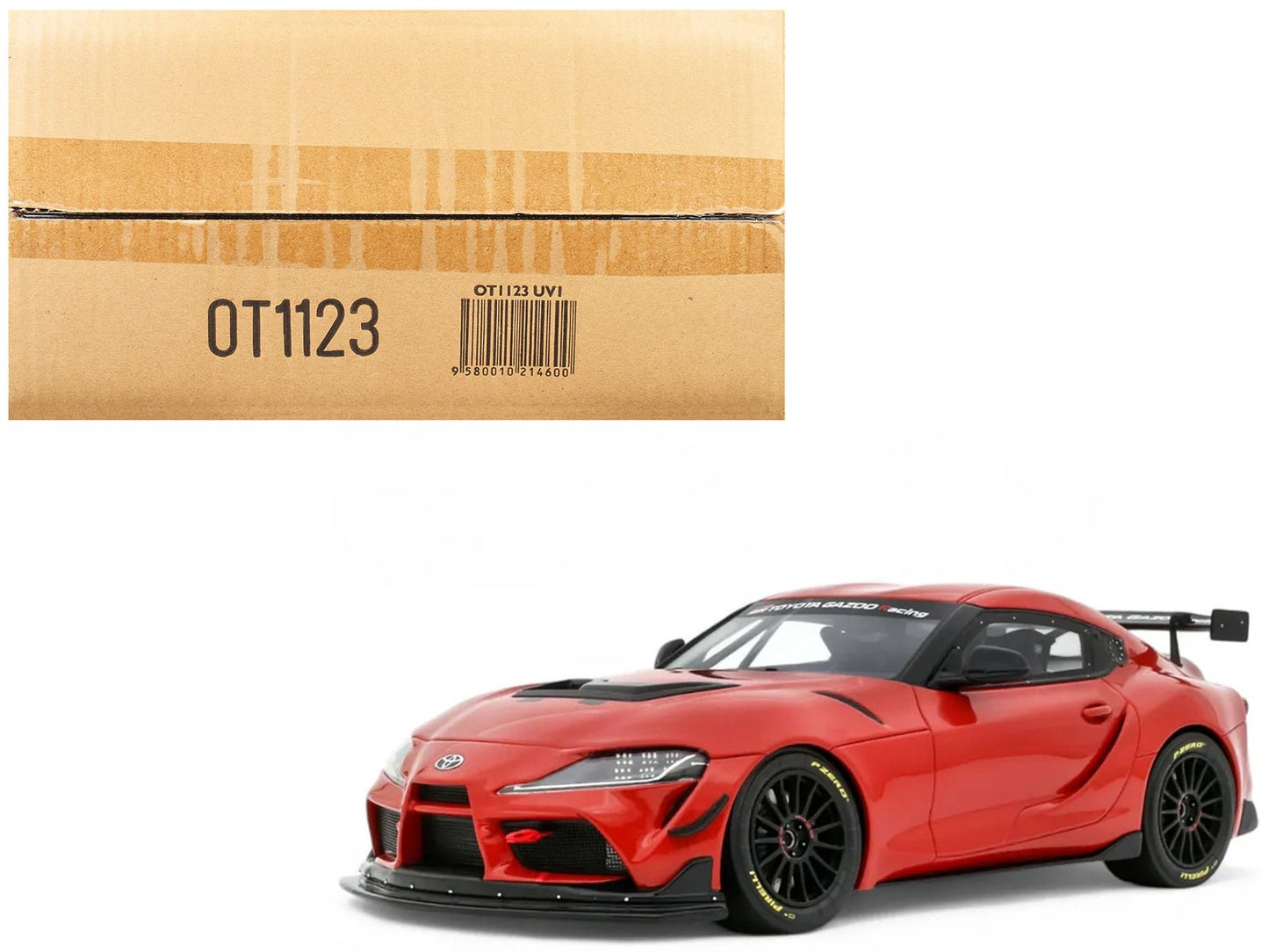 2023 Toyota Supra GT4 100 Edition Plasma Orange Metallic Limited Edition to 999 pieces Worldwide 1/18 Model Car by Otto Mobile free shipping USA