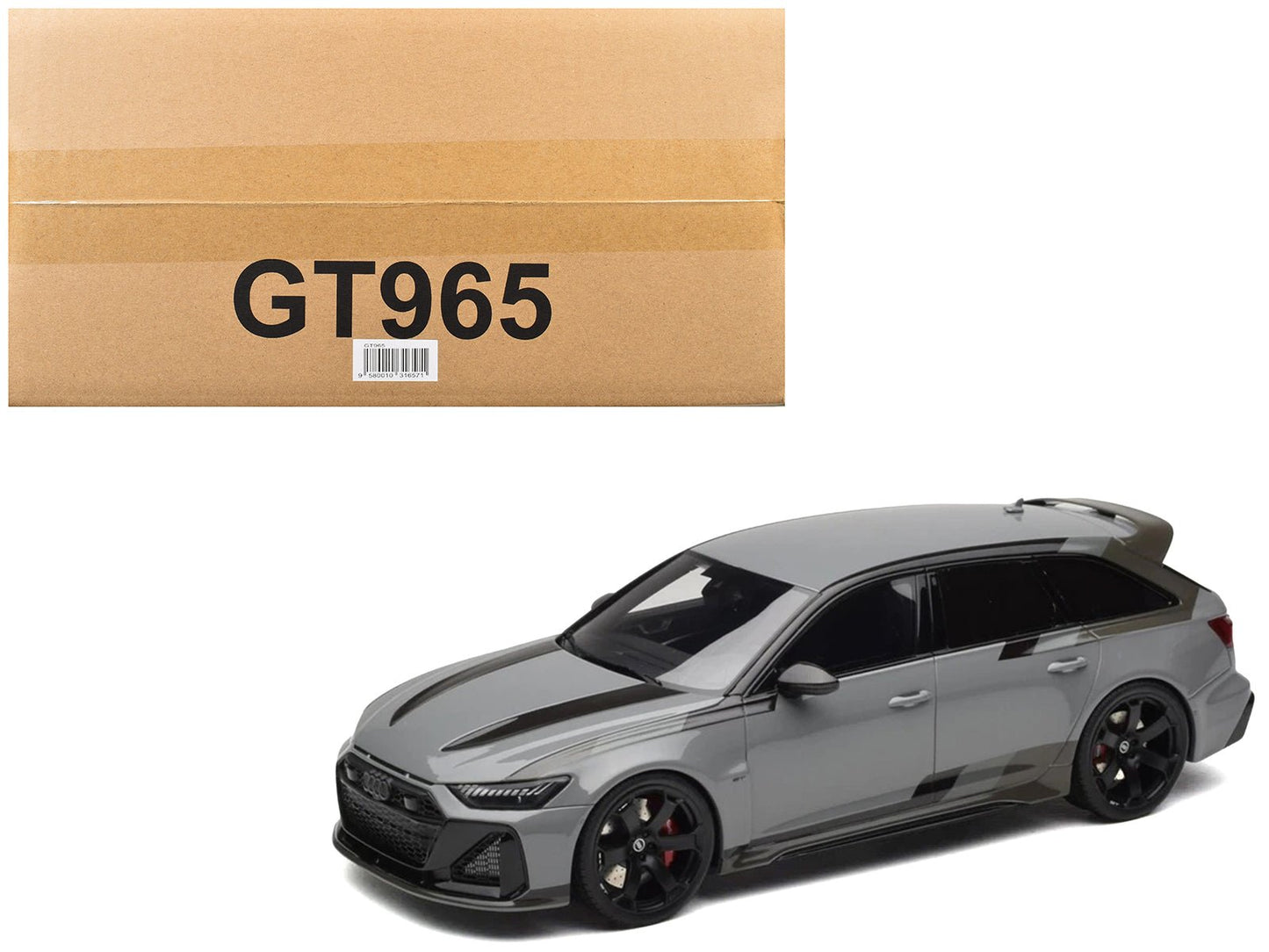 2024 Audi RS 6 GT Gray 1/18 Model Car by GT Spirit free shipping USA