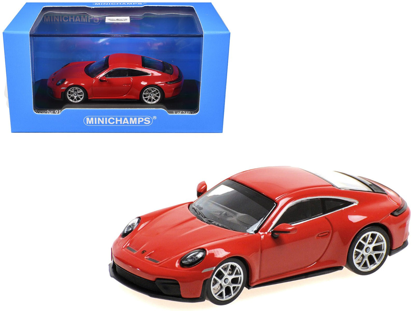 2025 Porsche 911 (992.2) GT3 Touring Red Limited Edition to 240 pieces Worldwide 1/64 Diecast Model Car by Minichamps free shipping USA