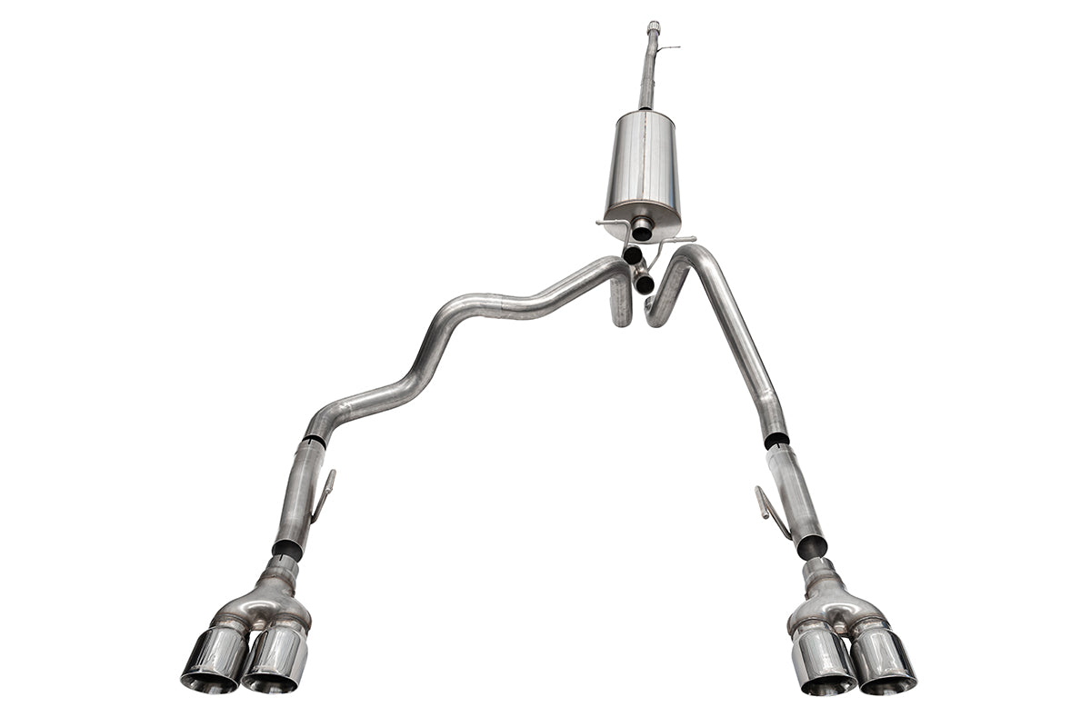 Corsa Sport / 3.0 in Cat-Back DRE Twin 4.0 in | 2022-2023 Silverado ZR2, Sierra AT4X 6.2L 147.5WB (21238)