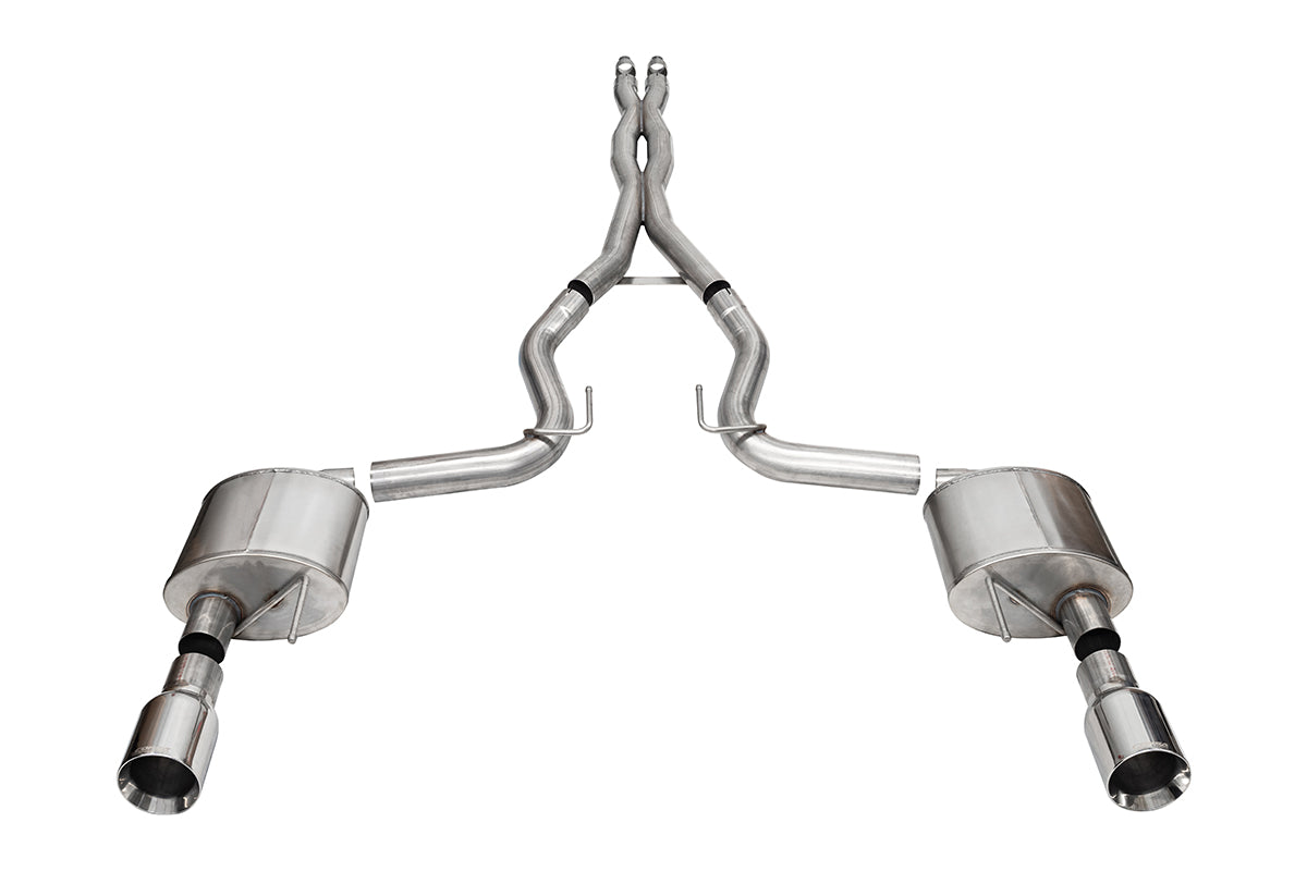 Corsa Xtreme, Sport / 3.0 in Cat-Back 4.5 in Straight Tips | 2024 Mustang GT Coupe (21251, 21255)