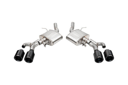 Corsa Sport Valved / 3.0 in Axle-Back 4.5 in Carbon Fiber Twin Tips | 2022+ Cadillac CT4-V Blackwing (21319CF)