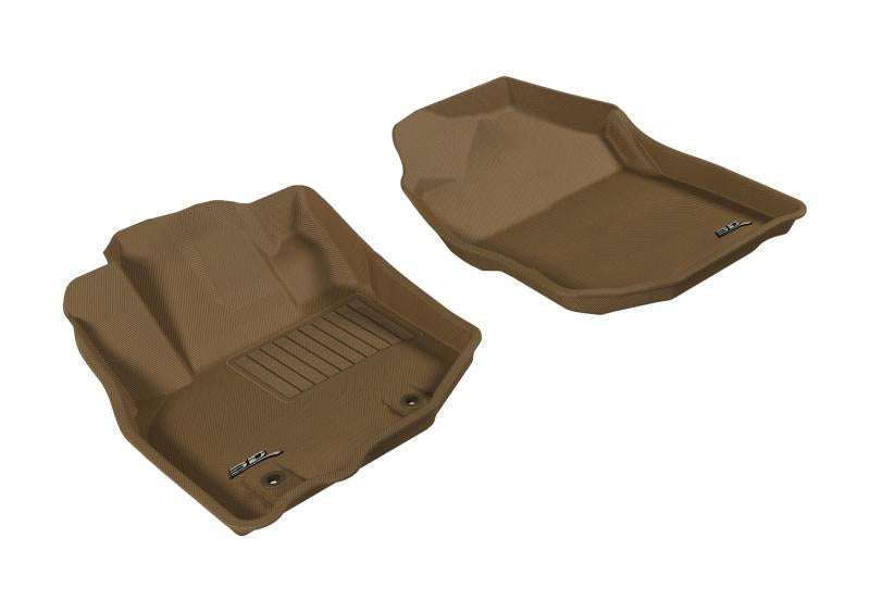 3D MAXpider 2009-2013 Honda Fit Kagu 1st Row Floormat - Tan L1HD04211502