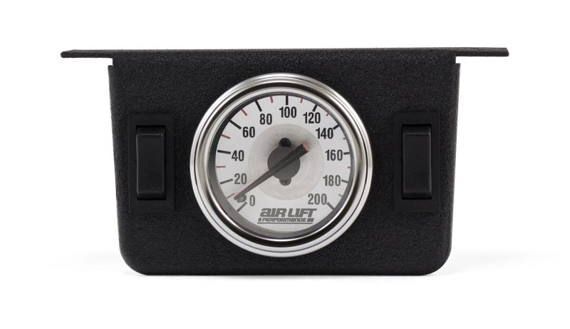 AIRLIFT Dual Needle Gauge Panel with two switches- 200 PSI