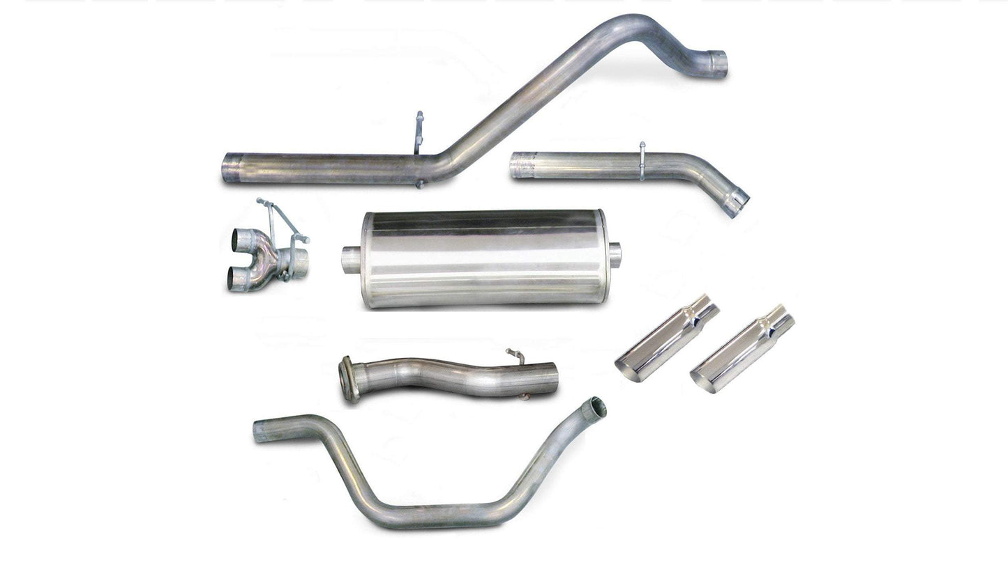 Corsa Sport / 3.0 in Cat-Back DRE 4.0 in Single Tips | 07-08 Silverado Sierra 4.8L 5.3L 6.0L 143WB (24199)